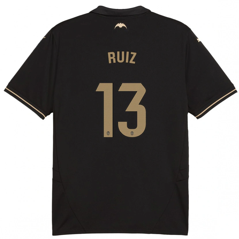 Danxen Män Nil Ruiz #13 Svart Bortatröja Matchtröjor 2024/25 Tröjor T-Tröja