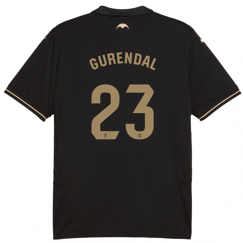Danxen Män Alexander Gurendal #23 Svart Bortatröja Matchtröjor 2024/25 Tröjor T-Tröja