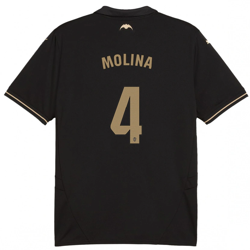 Danxen Män María Molina #4 Svart Bortatröja Matchtröjor 2024/25 Tröjor T-Tröja