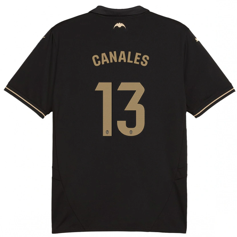Danxen Män Antonia Canales #13 Svart Bortatröja Matchtröjor 2024/25 Tröjor T-Tröja