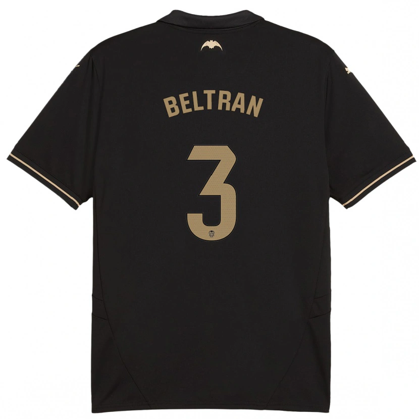 Danxen Män Bea Beltran #3 Svart Bortatröja Matchtröjor 2024/25 Tröjor T-Tröja