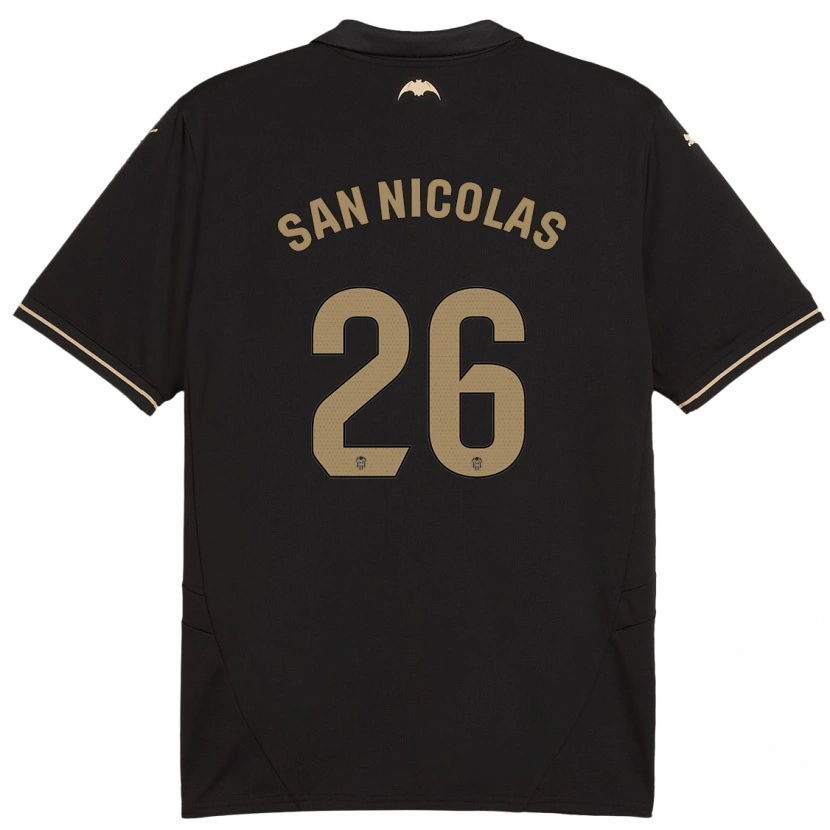 Danxen Män Olga San Nicolas #26 Svart Bortatröja Matchtröjor 2024/25 Tröjor T-Tröja