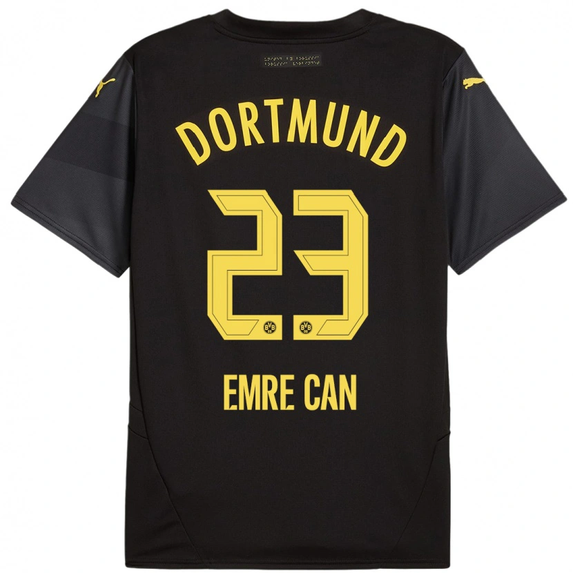 Danxen Män Emre Can #23 Svart Gul Bortatröja Matchtröjor 2024/25 Tröjor T-Tröja