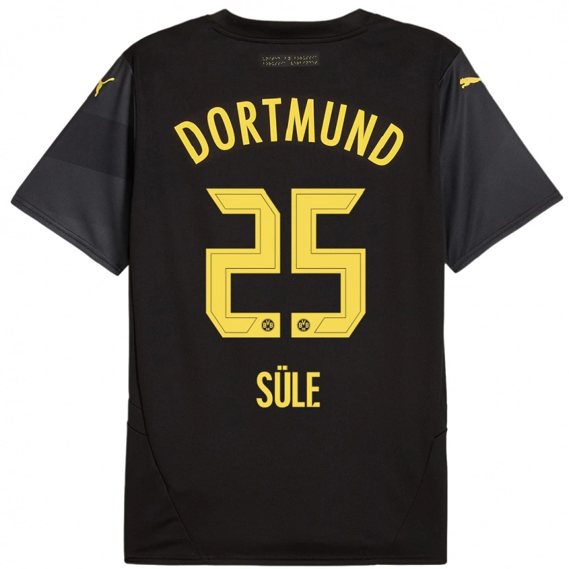 Danxen Män Niklas Süle #25 Svart Gul Bortatröja Matchtröjor 2024/25 Tröjor T-Tröja