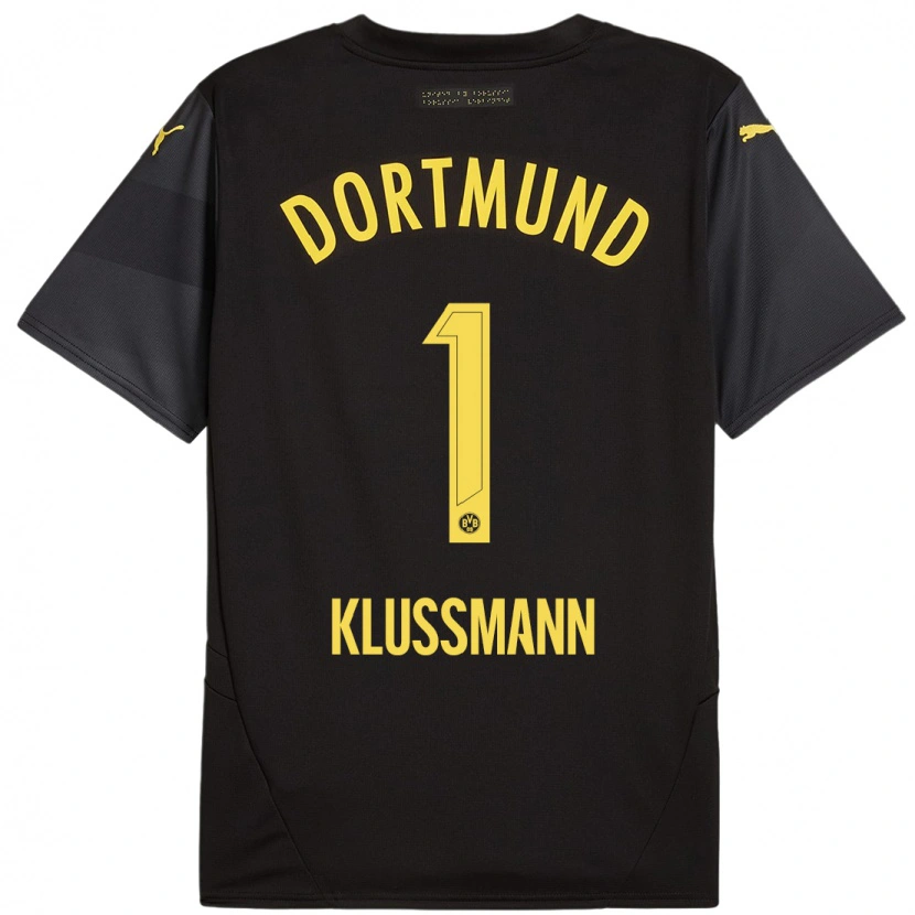 Danxen Män Leon Klußmann #1 Svart Gul Bortatröja Matchtröjor 2024/25 Tröjor T-Tröja