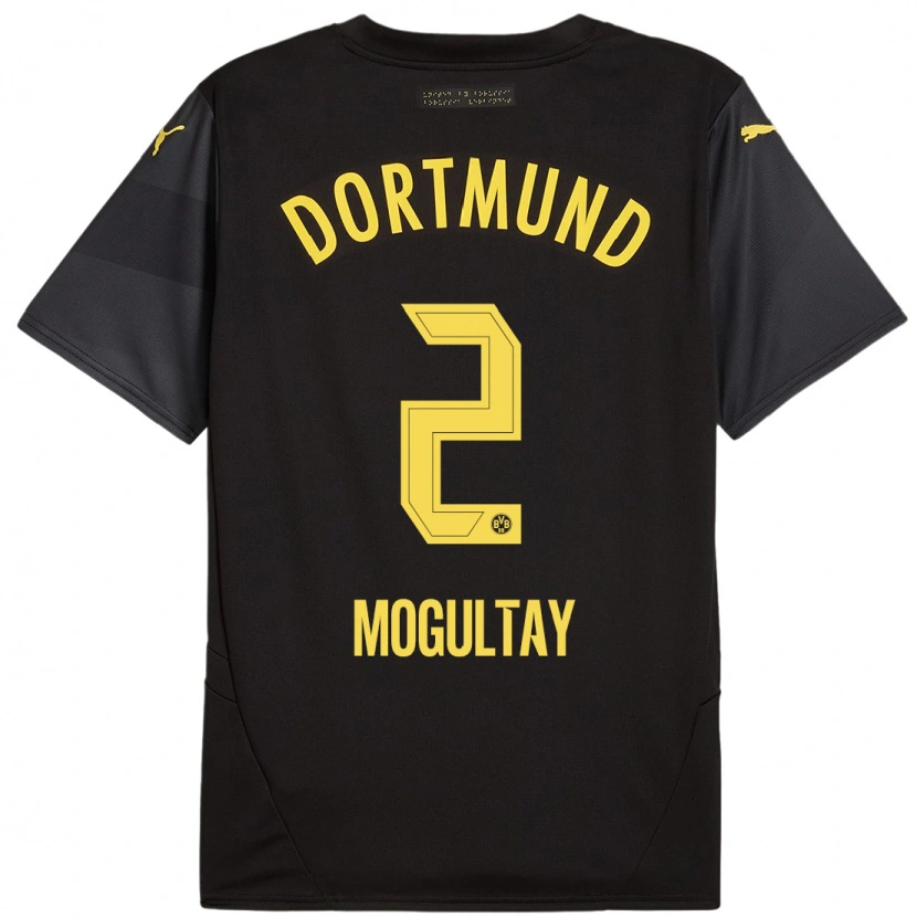 Danxen Män Baran Mogultay #2 Svart Gul Bortatröja Matchtröjor 2024/25 Tröjor T-Tröja