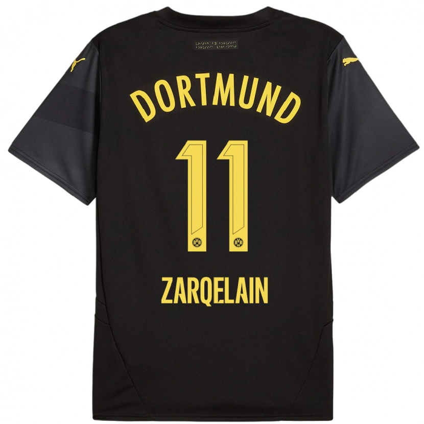 Danxen Män Fadi Zarqelain #11 Svart Gul Bortatröja Matchtröjor 2024/25 Tröjor T-Tröja