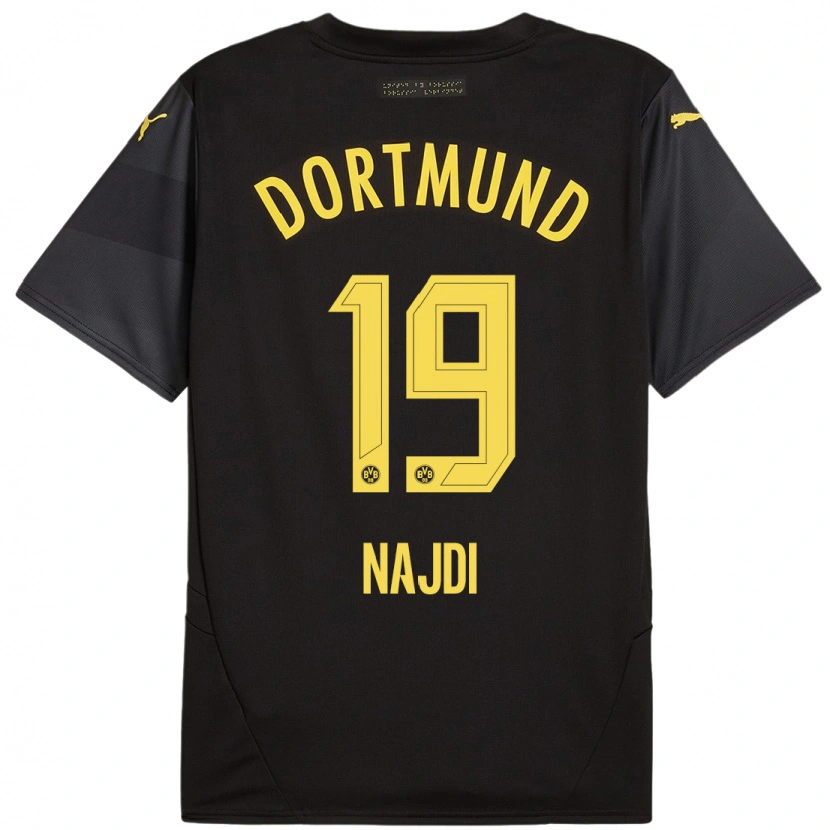 Danxen Män Ahmad Najdi #19 Svart Gul Bortatröja Matchtröjor 2024/25 Tröjor T-Tröja