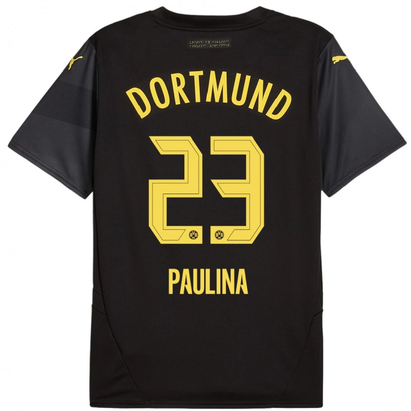 Danxen Män Jordi Paulina #23 Svart Gul Bortatröja Matchtröjor 2024/25 Tröjor T-Tröja