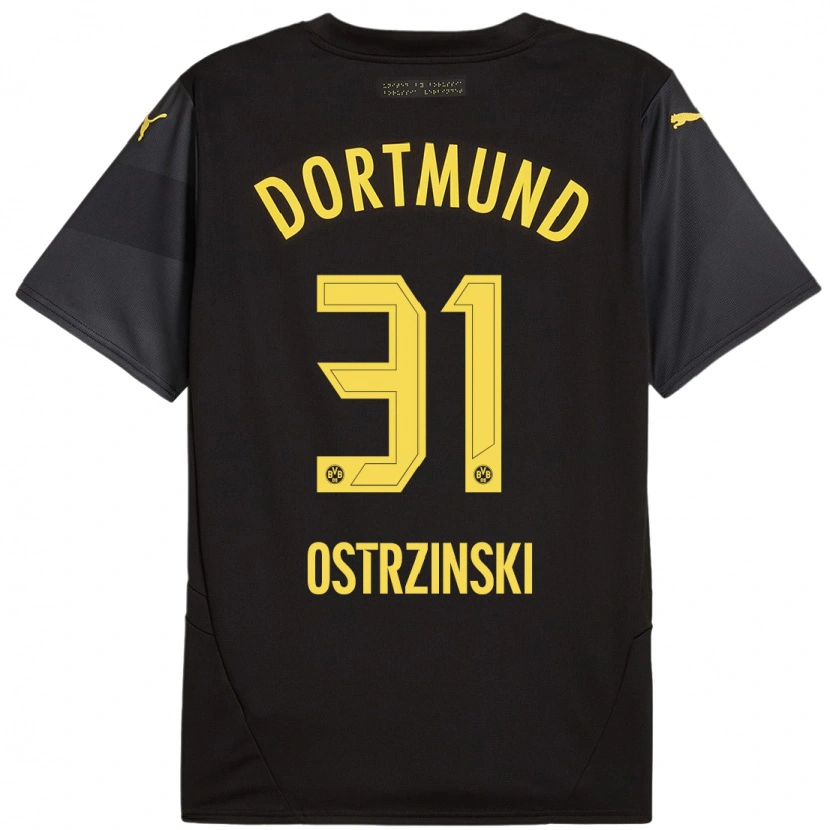 Danxen Män Silas Ostrzinski #31 Svart Gul Bortatröja Matchtröjor 2024/25 Tröjor T-Tröja