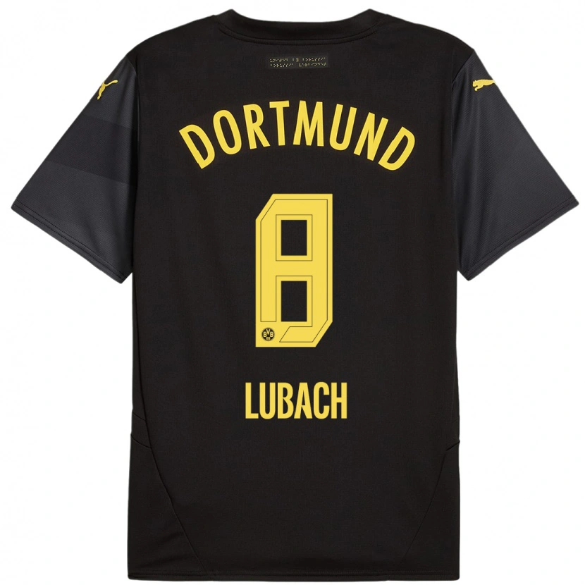 Danxen Män Rafael Lubach #8 Svart Gul Bortatröja Matchtröjor 2024/25 Tröjor T-Tröja