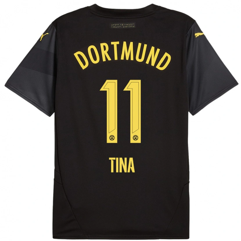 Danxen Män Abdulla Tina #11 Svart Gul Bortatröja Matchtröjor 2024/25 Tröjor T-Tröja