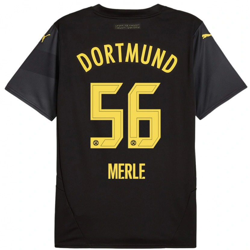 Danxen Män Albers Merle #56 Svart Gul Bortatröja Matchtröjor 2024/25 Tröjor T-Tröja