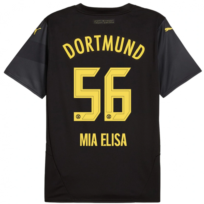 Danxen Män Bomnuter Mia Elisa #56 Svart Gul Bortatröja Matchtröjor 2024/25 Tröjor T-Tröja