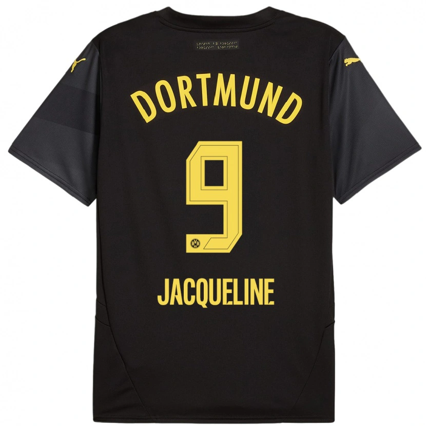 Danxen Män Moreno Jacqueline #9 Svart Gul Bortatröja Matchtröjor 2024/25 Tröjor T-Tröja
