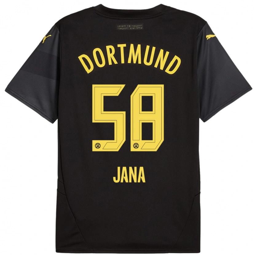Danxen Män Nordberg Jana #58 Svart Gul Bortatröja Matchtröjor 2024/25 Tröjor T-Tröja
