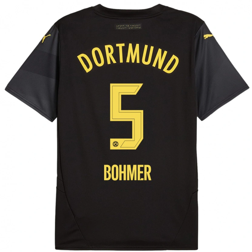Danxen Män Tim Bohmer #5 Svart Gul Bortatröja Matchtröjor 2024/25 Tröjor T-Tröja