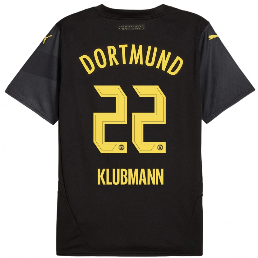 Danxen Män Leon Klubmann #22 Svart Gul Bortatröja Matchtröjor 2024/25 Tröjor T-Tröja