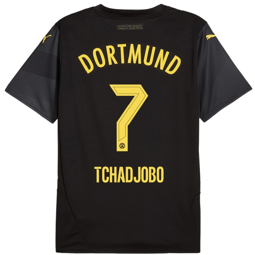 Danxen Män Dia Tchadjobo #7 Svart Gul Bortatröja Matchtröjor 2024/25 Tröjor T-Tröja