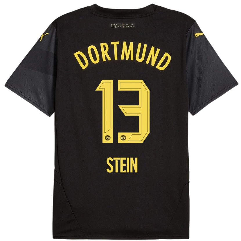 Danxen Män Daniel Stein #13 Svart Gul Bortatröja Matchtröjor 2024/25 Tröjor T-Tröja