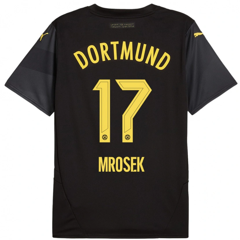 Danxen Män Noah Mrosek #17 Svart Gul Bortatröja Matchtröjor 2024/25 Tröjor T-Tröja