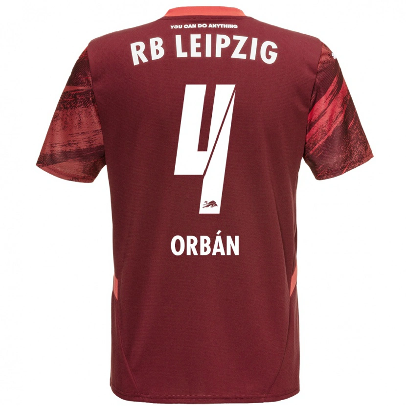 Danxen Män Willi Orbán #4 Bourgogne Bortatröja Matchtröjor 2024/25 Tröjor T-Tröja