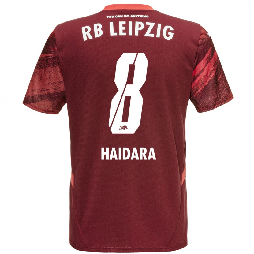 Danxen Män Amadou Haidara #8 Bourgogne Bortatröja Matchtröjor 2024/25 Tröjor T-Tröja