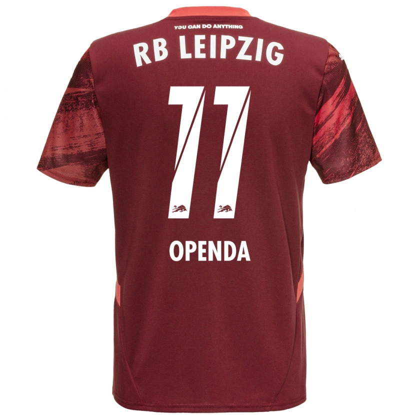 Danxen Män Loïs Openda #11 Bourgogne Bortatröja Matchtröjor 2024/25 Tröjor T-Tröja