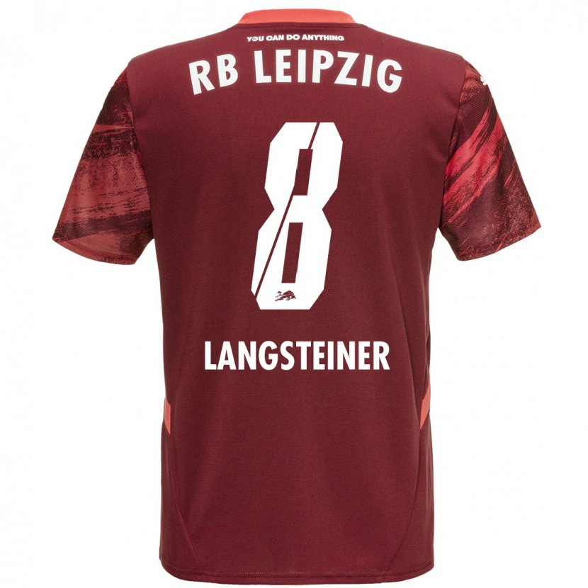 Danxen Män Toni Langsteiner #8 Bourgogne Bortatröja Matchtröjor 2024/25 Tröjor T-Tröja