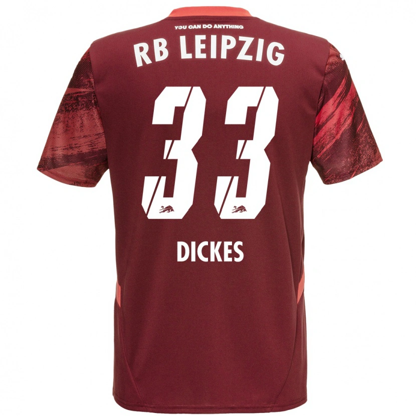 Danxen Män Fernando Dickes #33 Bourgogne Bortatröja Matchtröjor 2024/25 Tröjor T-Tröja