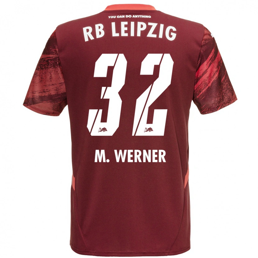 Danxen Män Mia Werner #32 Bourgogne Bortatröja Matchtröjor 2024/25 Tröjor T-Tröja