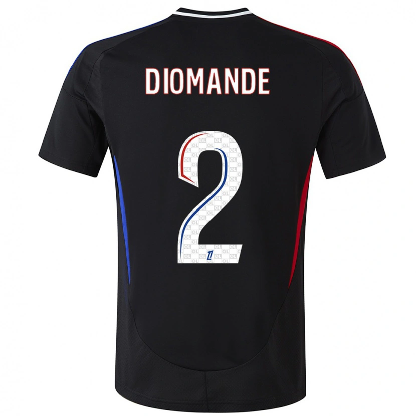 Danxen Män Sinaly Diomandé #2 Svart Bortatröja Matchtröjor 2024/25 Tröjor T-Tröja