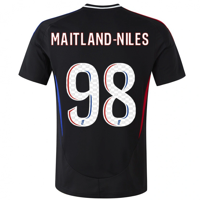 Danxen Män Ainsley Maitland-Niles #98 Svart Bortatröja Matchtröjor 2024/25 Tröjor T-Tröja
