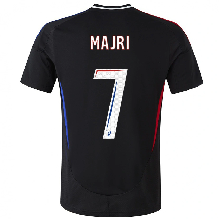 Danxen Män Amel Majri #7 Svart Bortatröja Matchtröjor 2024/25 Tröjor T-Tröja