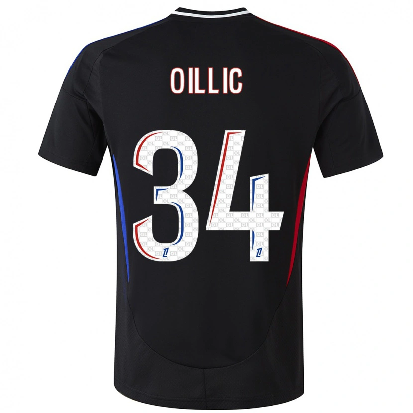 Danxen Män Laureen Oillic #34 Svart Bortatröja Matchtröjor 2024/25 Tröjor T-Tröja