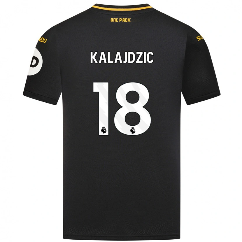 Danxen Män Sasa Kalajdzic #18 Svart Bortatröja Matchtröjor 2024/25 Tröjor T-Tröja