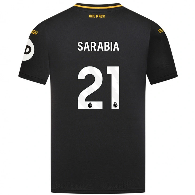 Danxen Män Pablo Sarabia #21 Svart Bortatröja Matchtröjor 2024/25 Tröjor T-Tröja