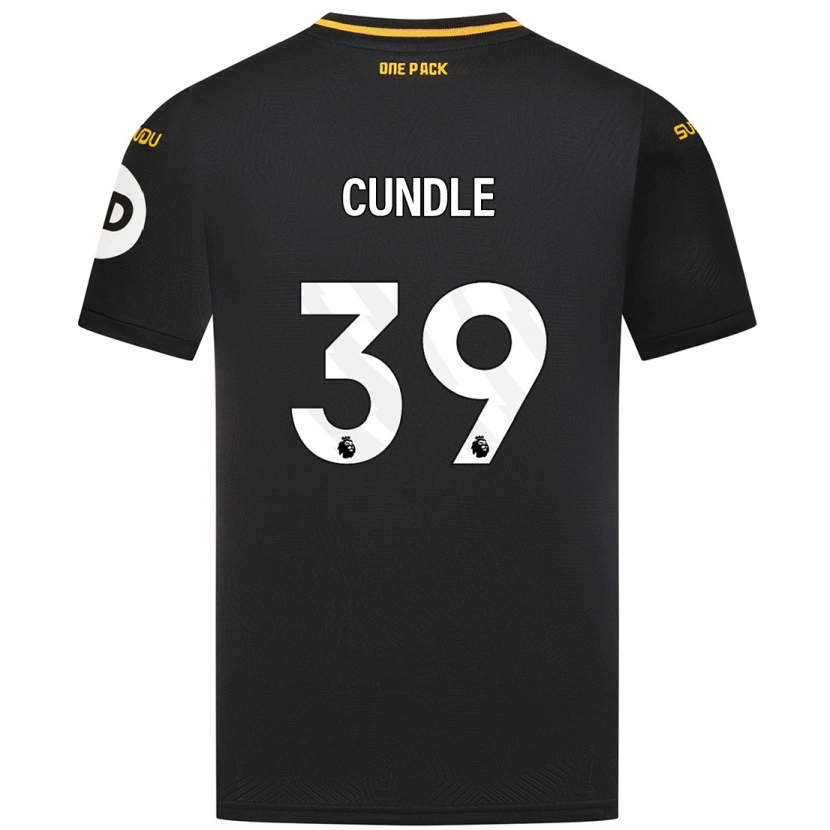 Danxen Män Luke Cundle #39 Svart Bortatröja Matchtröjor 2024/25 Tröjor T-Tröja