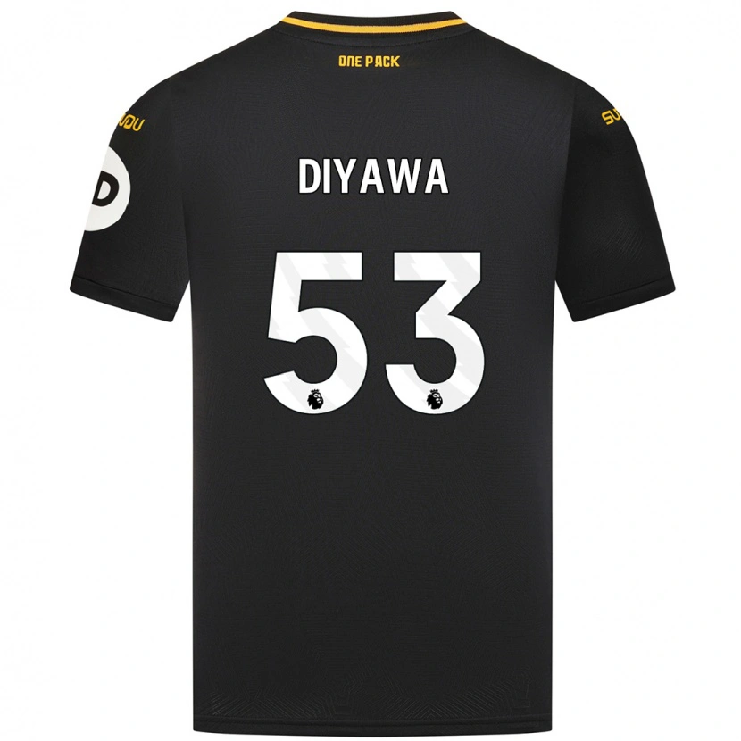 Danxen Män Aaron Keto-Diyawa #53 Svart Bortatröja Matchtröjor 2024/25 Tröjor T-Tröja