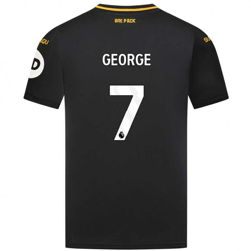 Danxen Män Tammi George #7 Svart Bortatröja Matchtröjor 2024/25 Tröjor T-Tröja