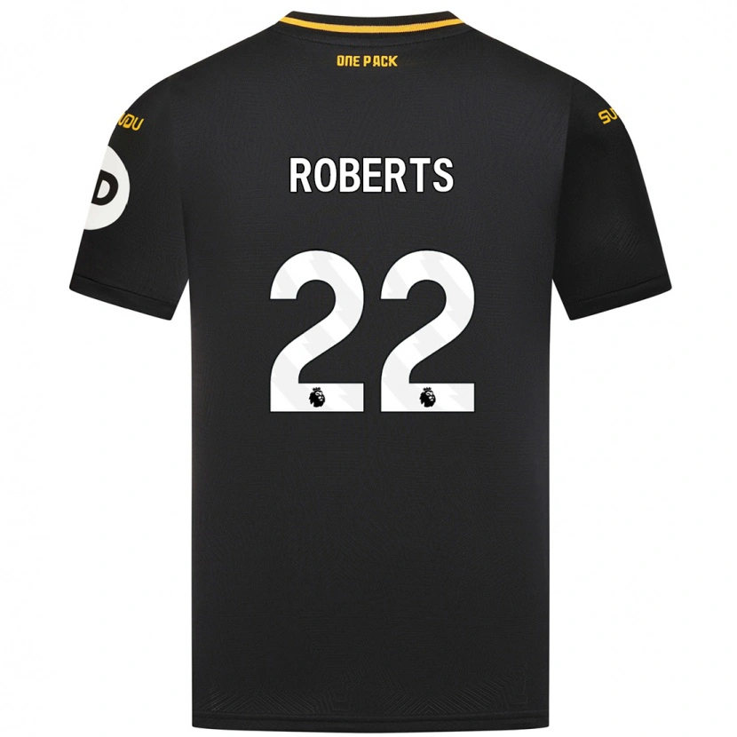 Danxen Män Beth Roberts #22 Svart Bortatröja Matchtröjor 2024/25 Tröjor T-Tröja
