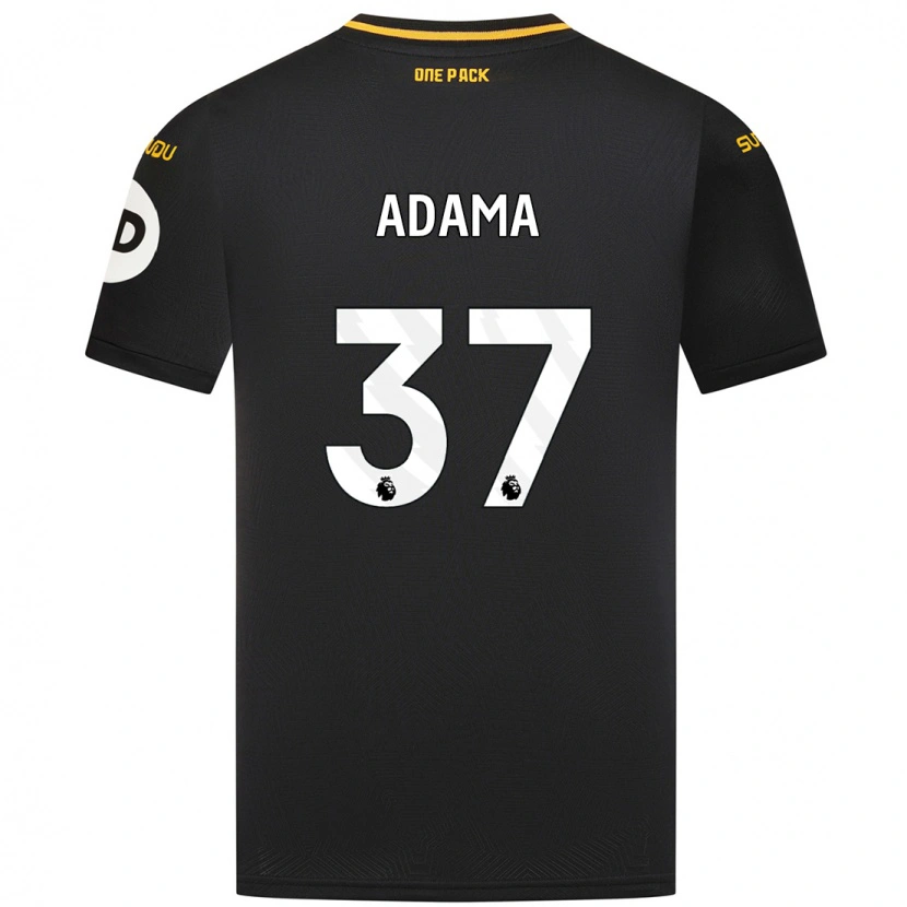 Danxen Män Adama Traore #37 Svart Bortatröja Matchtröjor 2024/25 Tröjor T-Tröja