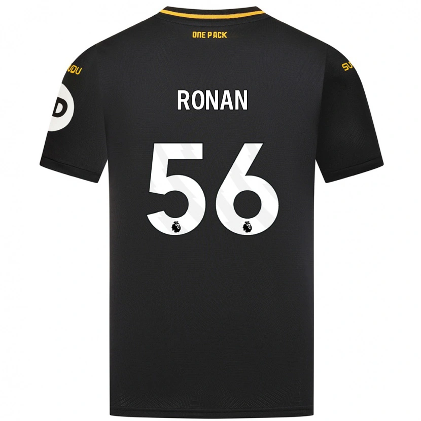 Danxen Män Connor Ronan #56 Svart Bortatröja Matchtröjor 2024/25 Tröjor T-Tröja