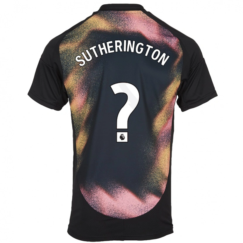 Danxen Män Harry Sutherington #0 Svart Vit Bortatröja Matchtröjor 2024/25 Tröjor T-Tröja