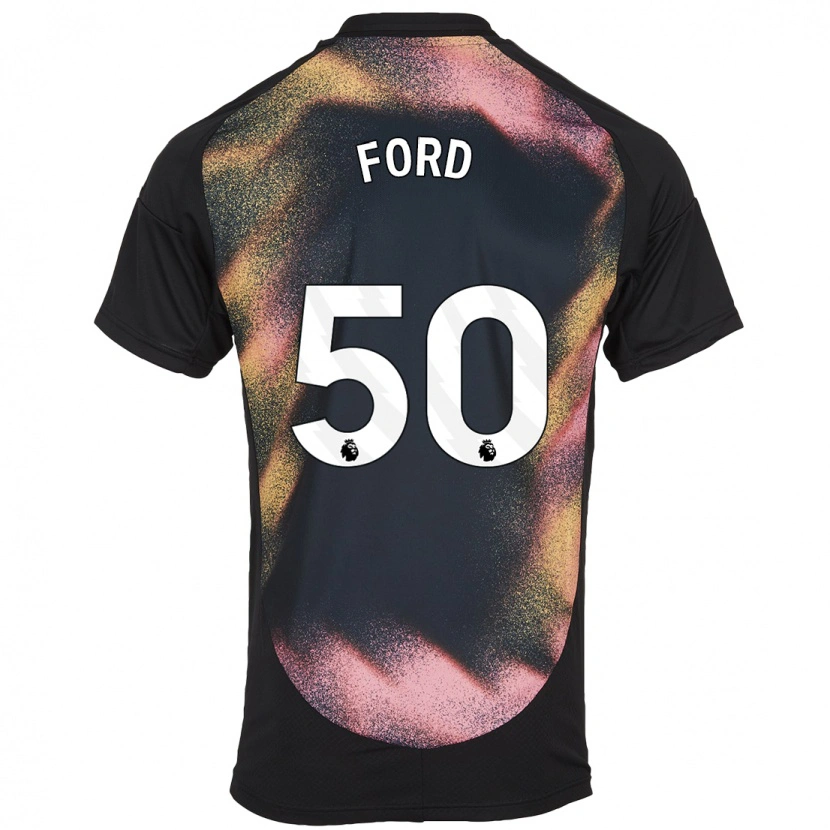 Danxen Män Harvey Godsmark-Ford #50 Svart Vit Bortatröja Matchtröjor 2024/25 Tröjor T-Tröja