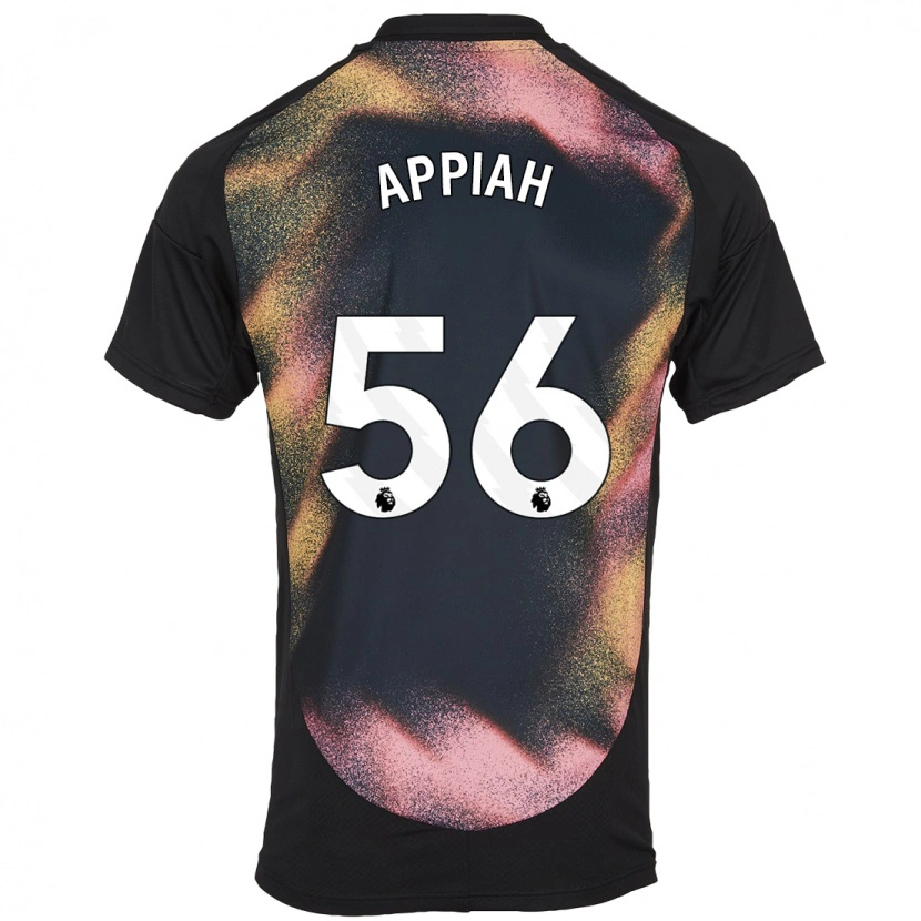 Danxen Män Paul Appiah #56 Svart Vit Bortatröja Matchtröjor 2024/25 Tröjor T-Tröja