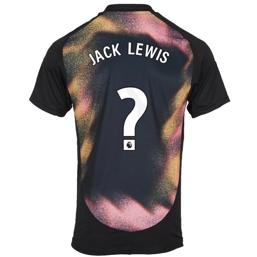 Danxen Män Jack Lewis #0 Svart Vit Bortatröja Matchtröjor 2024/25 Tröjor T-Tröja