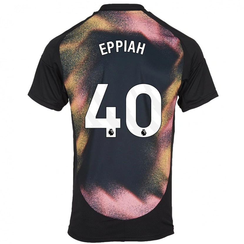 Danxen Män Josh Eppiah #40 Svart Vit Bortatröja Matchtröjor 2024/25 Tröjor T-Tröja