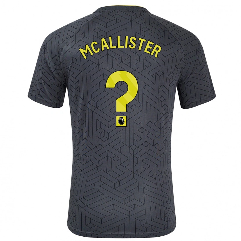 Danxen Män Sean Mcallister #0 Svart Gul Bortatröja Matchtröjor 2024/25 Tröjor T-Tröja