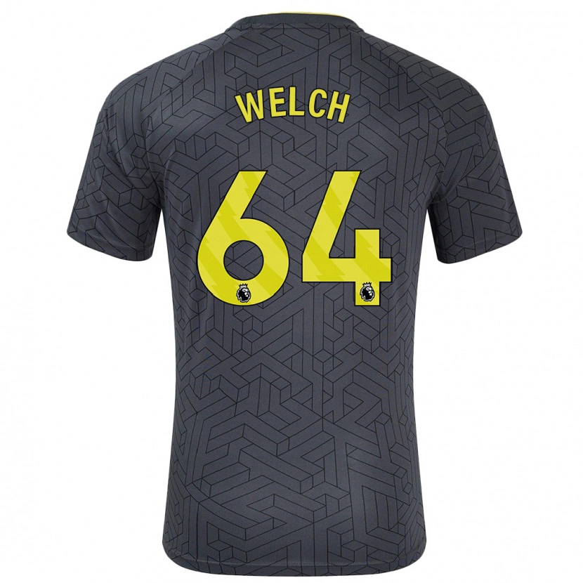 Danxen Män Reece Welch #64 Svart Gul Bortatröja Matchtröjor 2024/25 Tröjor T-Tröja